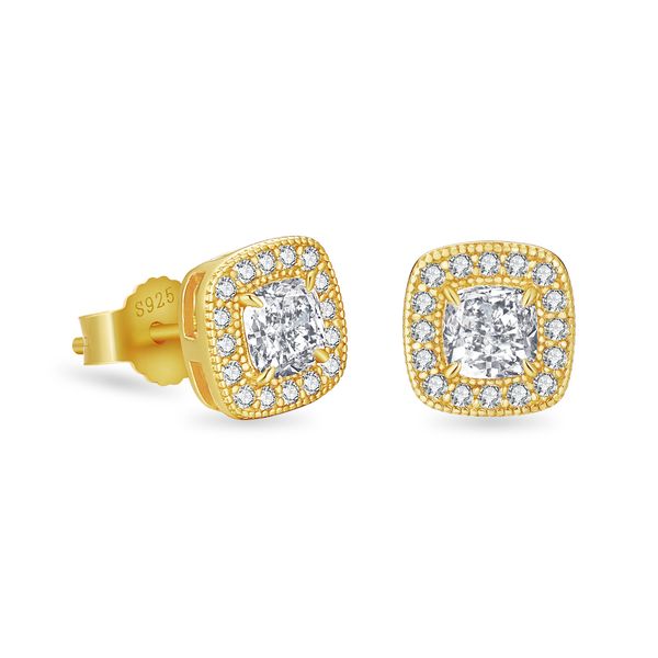 men women fashion earrings studs 925 sterling silver gold plated cz earrings nice jewelry gift, Golden;silver
men women fashion earrings studs 925 sterling silver gold plated cz earrings nice jewelry gift, Golden;silver
