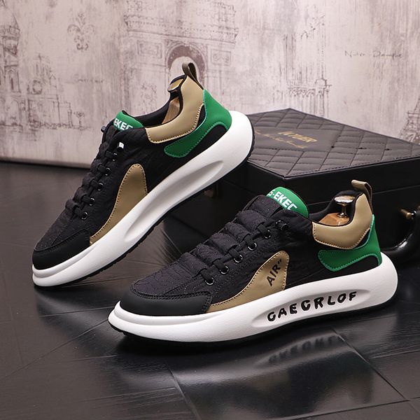 men's casual thick soled sneakers breathable shoes 2023 new autumn men's slip on walking flats shoes fashion vulcanized shoes, Black
men's casual thick soled sneakers breathable shoes 2023 new autumn men's slip on walking flats shoes fashion vulcanized shoes, Black
