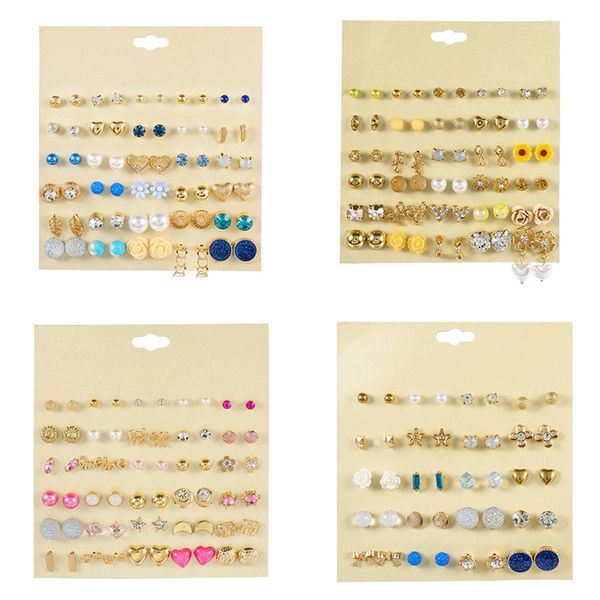 30pairs randomly mixed silver color women crystal stud earrings sets for girl jewelry part gifts, Golden;silver
30pairs randomly mixed silver color women crystal stud earrings sets for girl jewelry part gifts, Golden;silver
