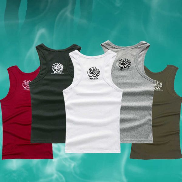 men's vest vest sports base hurdle fitness slim summer breathable pure printed youth cotton for men, White;black
men's vest vest sports base hurdle fitness slim summer breathable pure printed youth cotton for men, White;black