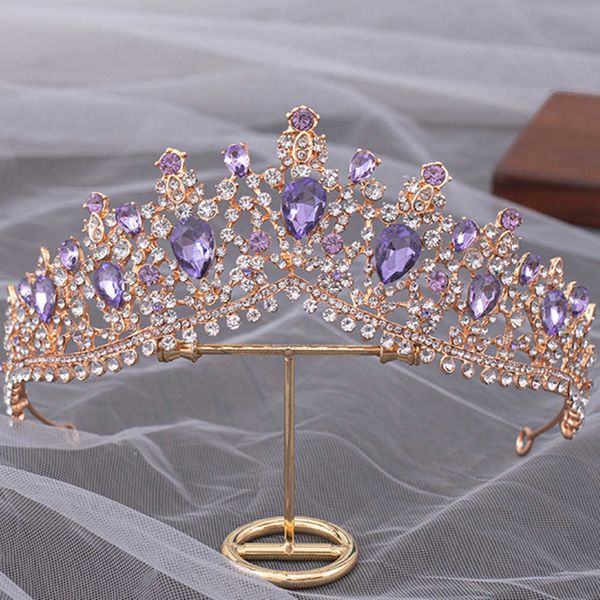 tiaras diezi baroque luxury elegant queen princess tiara crown purple pink ab crystal tiara for women wedding headdress hair jewelry z0220, White;golden
tiaras diezi baroque luxury elegant queen princess tiara crown purple pink ab crystal tiara for women wedding headdress hair jewelry z0220, White;golden