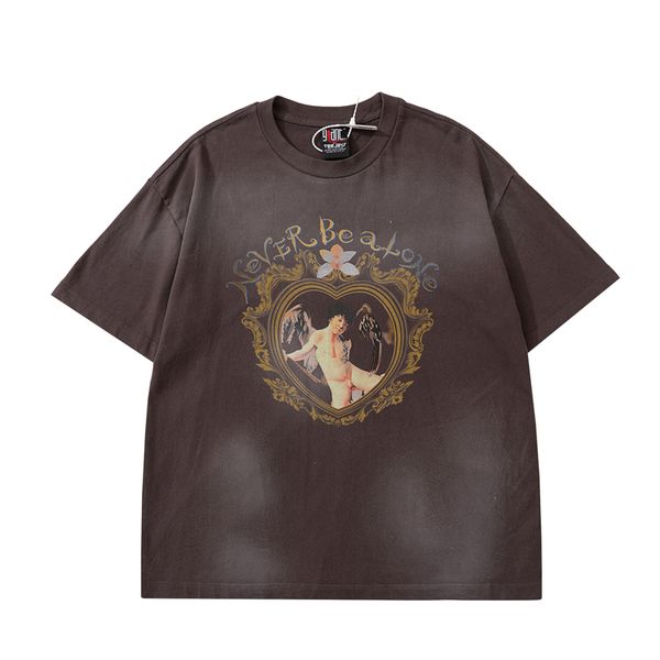 23ss spring summer tee japan love heart angel vintage print t shirt men women fashion street casual cotton tshirt, Black;brown
23ss spring summer tee japan love heart angel vintage print t shirt men women fashion street casual cotton tshirt, Black;brown