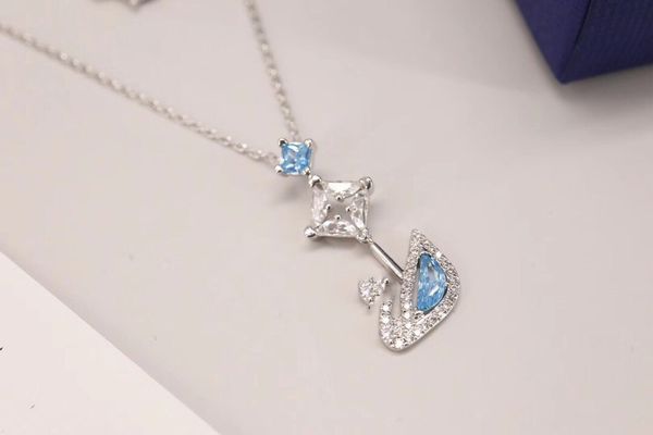 2023 luxury jewelry necklace fashion designer bright and pleasing to the eye choice for girls stainless steel blue gem no box, Silver
2023 luxury jewelry necklace fashion designer bright and pleasing to the eye choice for girls stainless steel blue gem no box, Silver