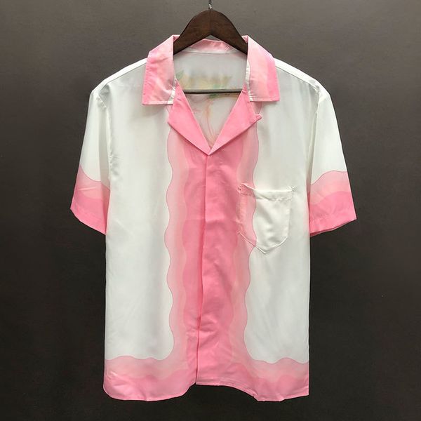 men's casual shirts summer pink flower print short sleeve men streetwear camisa fashion masculina moda hombre 2023 230221, White;black
men's casual shirts summer pink flower print short sleeve men streetwear camisa fashion masculina moda hombre 2023 230221, White;black