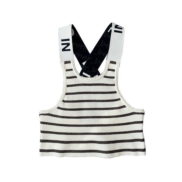 fashion stripe knits tee women breathable crop knitted sport bra jacquard letter yoga, White
fashion stripe knits tee women breathable crop knitted sport bra jacquard letter yoga, White