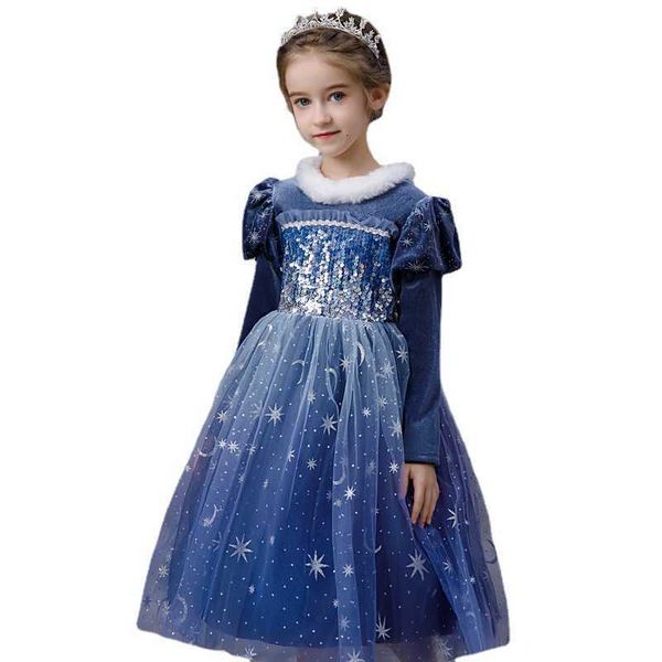 girls' autumn and winter princess aisha dress ice and snow weiyuan fleece dress little girls' aisha dress, Blue
girls' autumn and winter princess aisha dress ice and snow weiyuan fleece dress little girls' aisha dress, Blue