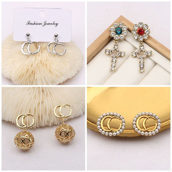 20 design stud earing 18k gold plated 925 silver plated designer ear stud earring crystal geometric brand women pearl wedding party jewerlry, Golden;silver
20 design stud earing 18k gold plated 925 silver plated designer ear stud earring crystal geometric brand women pearl wedding party jewerlry, Golden;silver