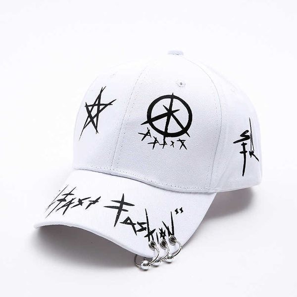 ball caps graffiti baseball cap hiphop black white hat with iron ring fashion for men women r230220, Blue;gray
ball caps graffiti baseball cap hiphop black white hat with iron ring fashion for men women r230220, Blue;gray