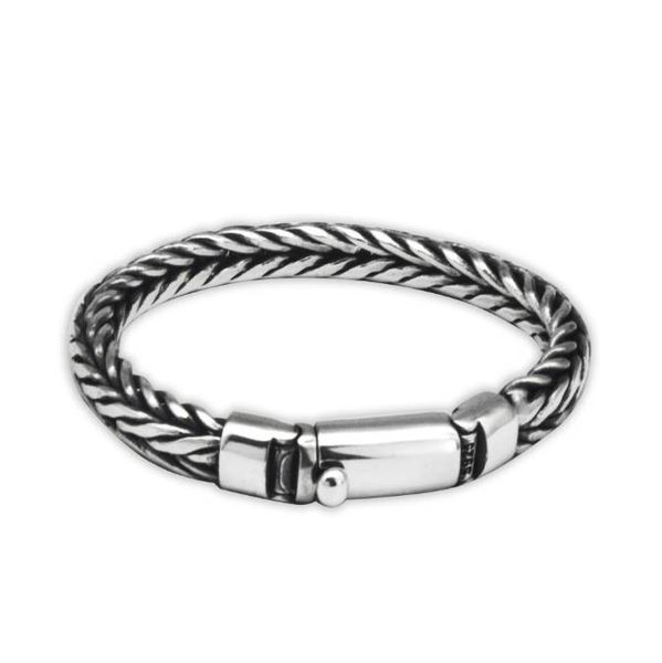 s925 sterling silver retro simplicity fashion trend hand-woven bracelet men's jewelry personality domineering luxury gift, Black
s925 sterling silver retro simplicity fashion trend hand-woven bracelet men's jewelry personality domineering luxury gift, Black
