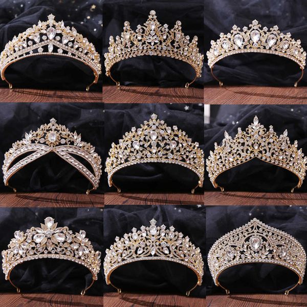 tiaras diezi new baroque korean gold color crown hair accessories luxury crystal tiara for women wedding headdress bridal hair jewelry z0220, White;golden
tiaras diezi new baroque korean gold color crown hair accessories luxury crystal tiara for women wedding headdress bridal hair jewelry z0220, White;golden