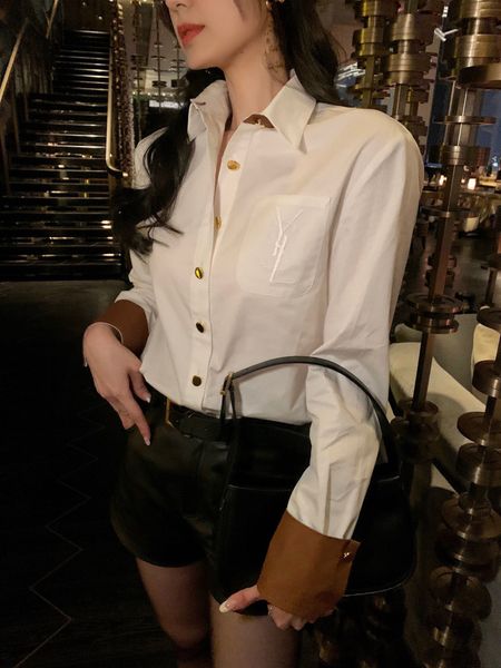 women's casual shirts female spring summer shirt turn down collar long sleeve blouse embroidered letter decoration, White
women's casual shirts female spring summer shirt turn down collar long sleeve blouse embroidered letter decoration, White