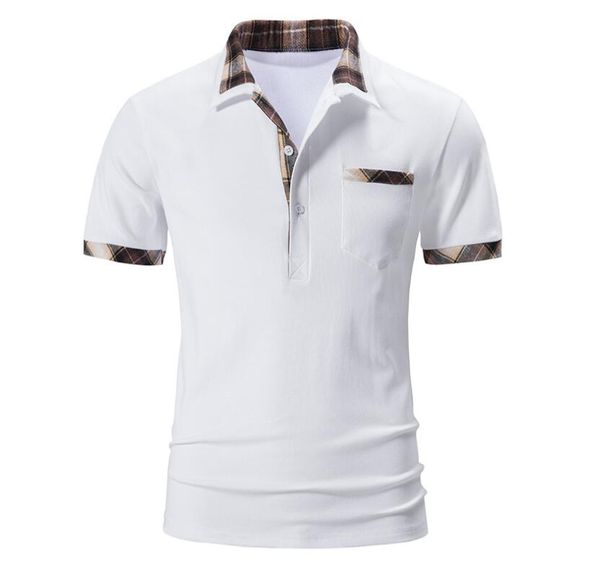 new plaid lapel patchwork print fashion polo shirt men's cotton short sleeve business slim fit t-shirt male summer vintage casual polo, White;black
new plaid lapel patchwork print fashion polo shirt men's cotton short sleeve business slim fit t-shirt male summer vintage casual polo, White;black