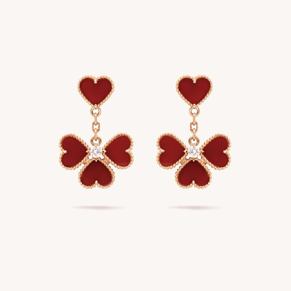 fashion earrings dangles fourleaf clover earrings hanging earrings designer agate pearl earrings chandelier valentine's day gift love p, Silver
fashion earrings dangles fourleaf clover earrings hanging earrings designer agate pearl earrings chandelier valentine's day gift love p, Silver