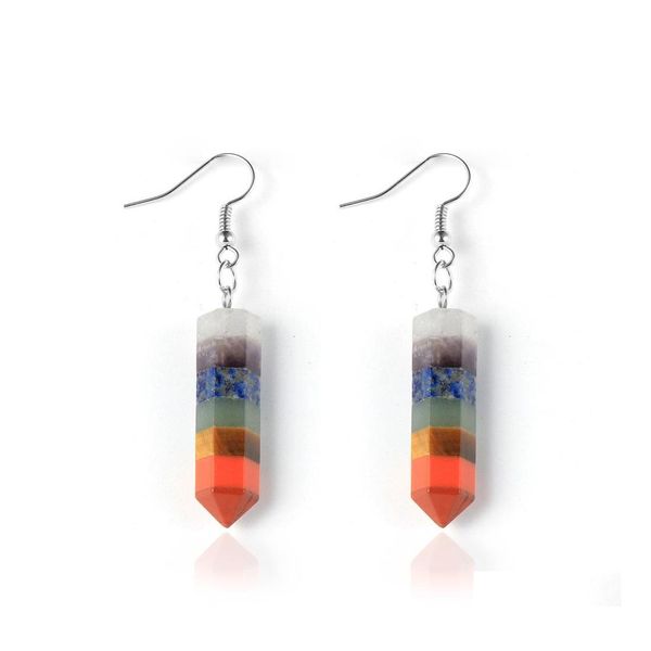 charm women 7 chakras natural stone charms hexagonal dangling earring colorf gem stones hanging reiki yoga healing baby drop deliver dh0z3, Golden
charm women 7 chakras natural stone charms hexagonal dangling earring colorf gem stones hanging reiki yoga healing baby drop deliver dh0z3, Golden