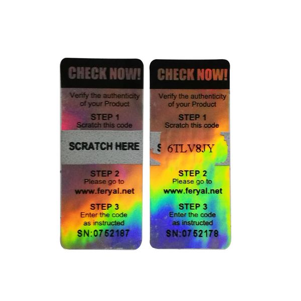 scratch off hologram label sticker customized logo anti-fake hologram laser security sticker
scratch off hologram label sticker customized logo anti-fake hologram laser security sticker