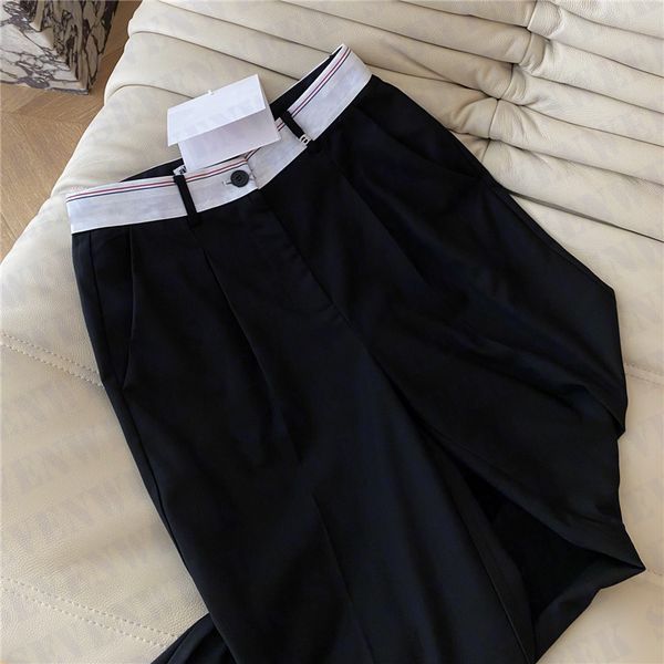 womens casual suit pants waist with letter high grade women trousers clothes elastic slim long pant, Black;white
womens casual suit pants waist with letter high grade women trousers clothes elastic slim long pant, Black;white