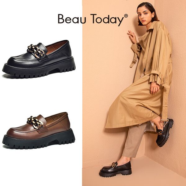 dress shoes beautoday metal chain loafers women cow leather chunky slip on round toe autumn female jagged sole flats handmade 27788 230220, Black
dress shoes beautoday metal chain loafers women cow leather chunky slip on round toe autumn female jagged sole flats handmade 27788 230220, Black