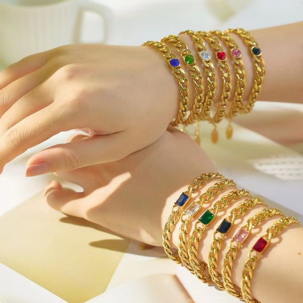 new designer chain european and american fashion women's color diamond bracelet sweet wind titanium steel jewelry wholesale, Black
new designer chain european and american fashion women's color diamond bracelet sweet wind titanium steel jewelry wholesale, Black