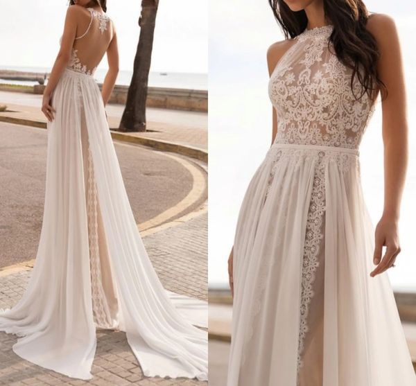 beach boho wedding dress vestido de noiva a-line sleeveless halter chiffon lace illusion back women bridal party gown robe de mariage 2023 s, White
beach boho wedding dress vestido de noiva a-line sleeveless halter chiffon lace illusion back women bridal party gown robe de mariage 2023 s, White