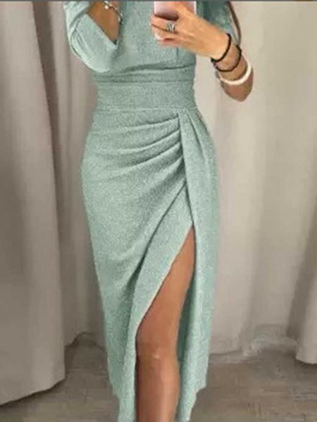casual dresses elegant midi bodycon dress women off-shoulder side slit dress solid evening party dress female fashion long sleeve dress l230, Black;gray
casual dresses elegant midi bodycon dress women off-shoulder side slit dress solid evening party dress female fashion long sleeve dress l230, Black;gray