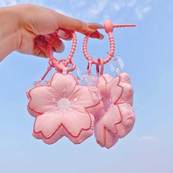 key rings 1pc fabric sakura keychain flower keyring for women couple backpack pendant car charm key chains gifts j230222, Slivery;golden
key rings 1pc fabric sakura keychain flower keyring for women couple backpack pendant car charm key chains gifts j230222, Slivery;golden