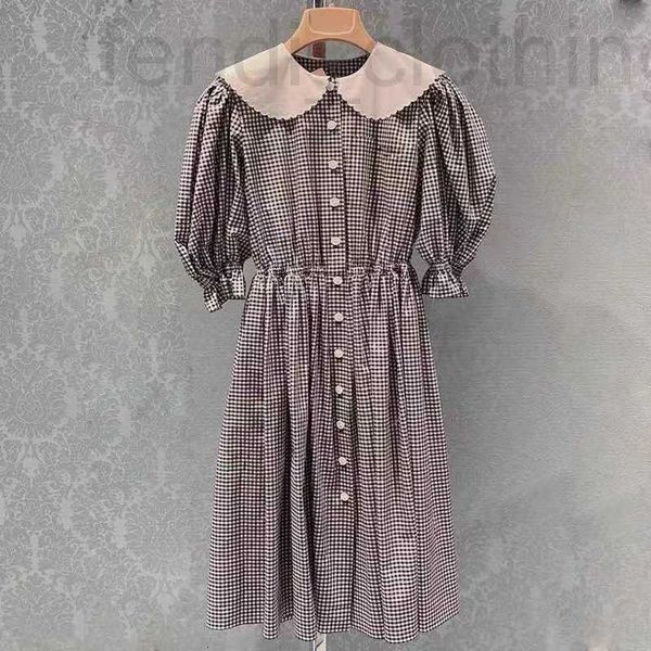 casual dresses designer 2022 summer dress sweet temperament baby collar bubble sleeve plaid skirt over knee waist closing holiday skirt yb, Black;gray
casual dresses designer 2022 summer dress sweet temperament baby collar bubble sleeve plaid skirt over knee waist closing holiday skirt yb, Black;gray