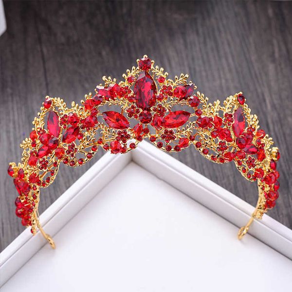 tiaras baroque luxury red crystal bridal crown tiaras vintage gold color pageant diadem veil tiara women bride wedding hair accessories z022, White;golden
tiaras baroque luxury red crystal bridal crown tiaras vintage gold color pageant diadem veil tiara women bride wedding hair accessories z022, White;golden