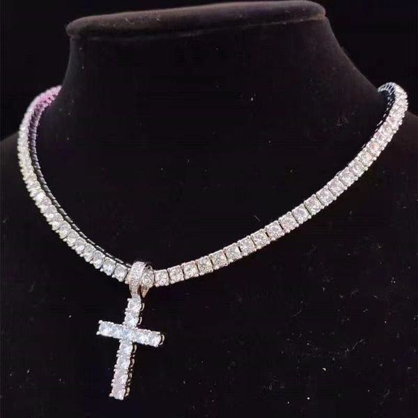 pendant necklaces men women hip hop cross necklace with 4mm zircon tennis chain iced out bling hiphop jewelry fashion gift, Silver
pendant necklaces men women hip hop cross necklace with 4mm zircon tennis chain iced out bling hiphop jewelry fashion gift, Silver