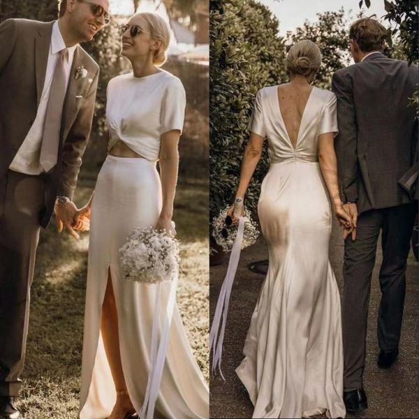party dresses umk 2023 modern plain mermaid wedding dress elegant short sleeve backless simple bridal gowns 230221, White;black
party dresses umk 2023 modern plain mermaid wedding dress elegant short sleeve backless simple bridal gowns 230221, White;black