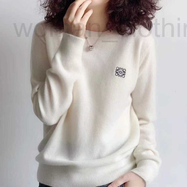 women's knits & tees designer new round neck sweater wool korean version loose bottoming shirt 90nx, White
women's knits & tees designer new round neck sweater wool korean version loose bottoming shirt 90nx, White
