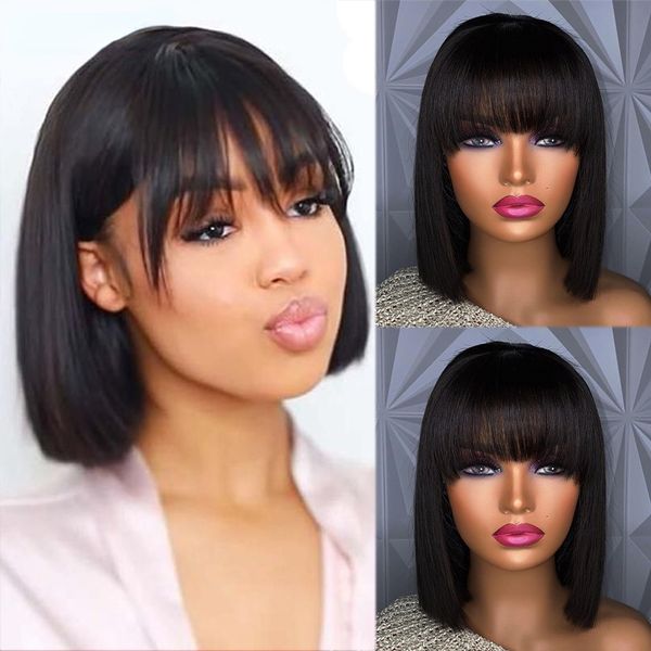 straight bob with bangs human hair wigs brazilian straight short wig glueless for black women full machine wigs inches 150%
straight bob with bangs human hair wigs brazilian straight short wig glueless for black women full machine wigs inches 150%