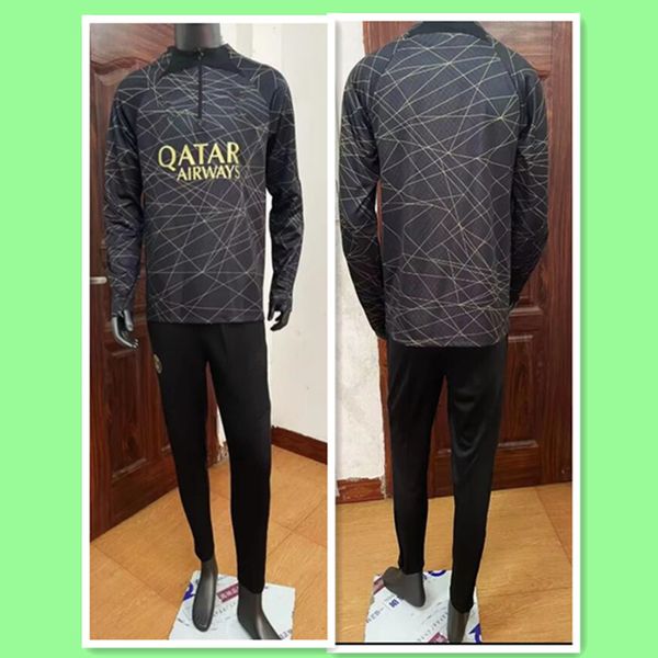 22 23 24 psgs mbappe soccer jersey tracksuit 2022 2023 classic style paris training suit half pull long sleeve sergio ramos verratti icardi, Black
22 23 24 psgs mbappe soccer jersey tracksuit 2022 2023 classic style paris training suit half pull long sleeve sergio ramos verratti icardi, Black