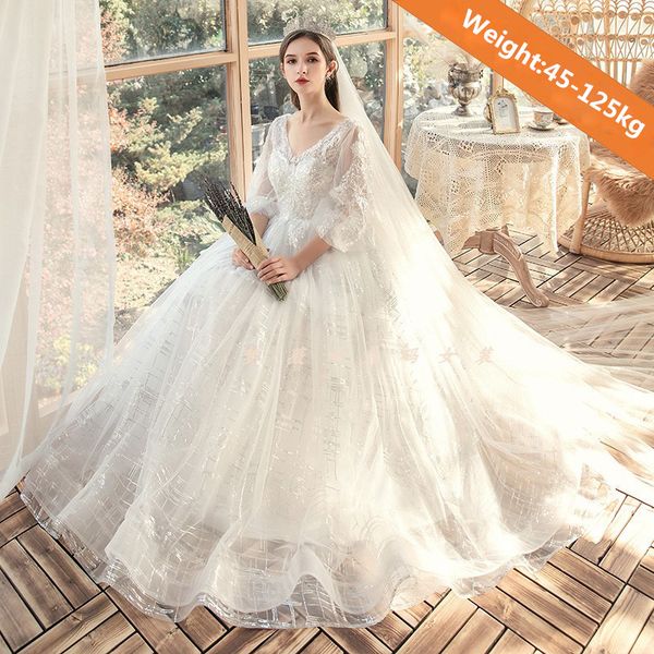 2023 europe trend extra-large wedding bubble sleeve dress 120 kg woman series thin feel bride cover pregnant belly dresses, Black;gray
2023 europe trend extra-large wedding bubble sleeve dress 120 kg woman series thin feel bride cover pregnant belly dresses, Black;gray