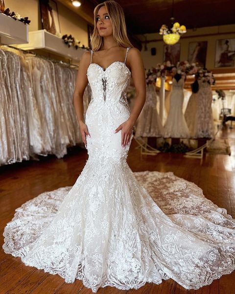 party dresses luxury mermaid wedding dress spaghetti strap sweetheart full lace bridal gowns sweep train open back appliques bride 230221, White;black
party dresses luxury mermaid wedding dress spaghetti strap sweetheart full lace bridal gowns sweep train open back appliques bride 230221, White;black