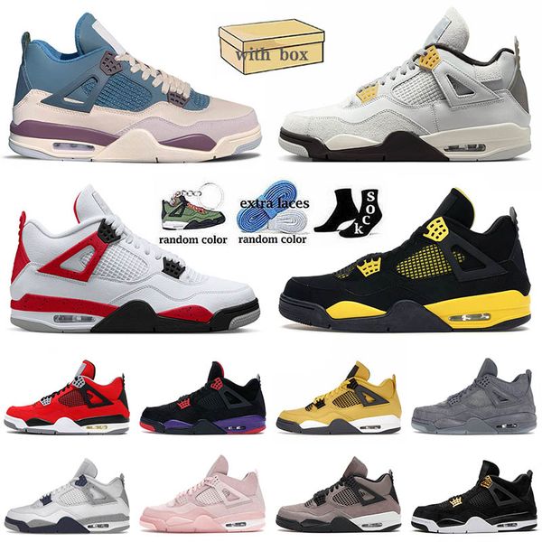 4 4s iv with box men basketball shoes jumpman pn dust thunder black cat infrared seafoam mens women university blue sneakers trainers size 1
4 4s iv with box men basketball shoes jumpman pn dust thunder black cat infrared seafoam mens women university blue sneakers trainers size 1
