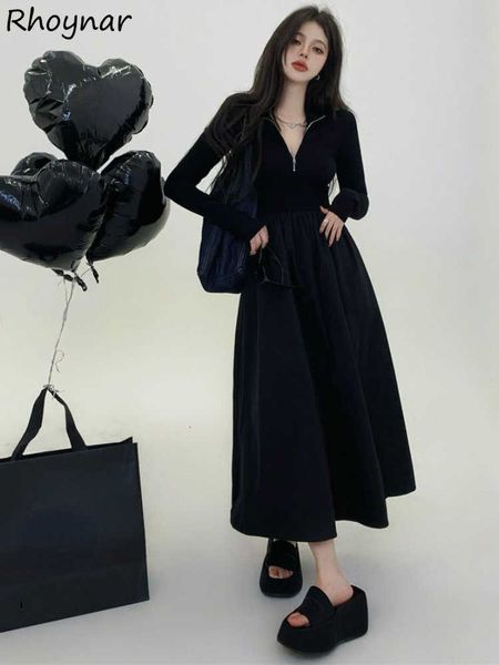 casual dresses black ankle-length minimalist dresses women fall girls all-match elegant casual young simple temperament chic princess style, Black;gray
casual dresses black ankle-length minimalist dresses women fall girls all-match elegant casual young simple temperament chic princess style, Black;gray