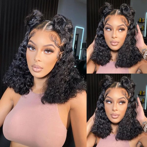 kinky curly lace front wig short bob frontal human hair wigs jerry curly brazilian remy preplucked closure 180 density, Black
kinky curly lace front wig short bob frontal human hair wigs jerry curly brazilian remy preplucked closure 180 density, Black