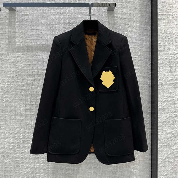 british style jacket women badge embroidery custom button lapel long sleeves jackets classic logo jacquard lined silhouette slim outerwear j, Black;brown
british style jacket women badge embroidery custom button lapel long sleeves jackets classic logo jacquard lined silhouette slim outerwear j, Black;brown