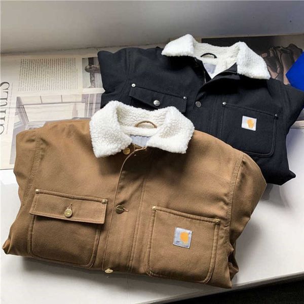 american cotton wool jacket mens lapel sweatshirt designer cardigan coat multi-pocket sportswear men women outdoor warm, Black;brown
american cotton wool jacket mens lapel sweatshirt designer cardigan coat multi-pocket sportswear men women outdoor warm, Black;brown