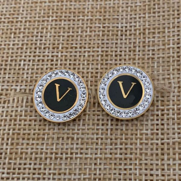 luxury style v letter women designer studs 3 colors titanium steel fashion couple earrings logo printed, Golden;silver
luxury style v letter women designer studs 3 colors titanium steel fashion couple earrings logo printed, Golden;silver