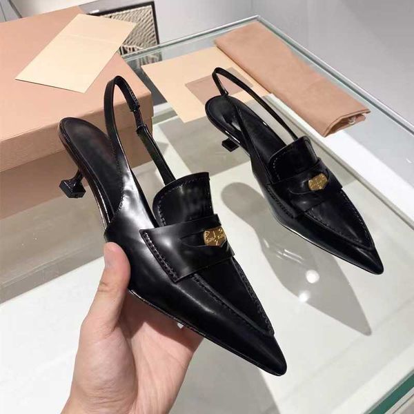 shoes miu coin pointed cat heel sandals women's 2023 show baotou shallow mouth heels french fashion brand womens single shoes, Black
shoes miu coin pointed cat heel sandals women's 2023 show baotou shallow mouth heels french fashion brand womens single shoes, Black