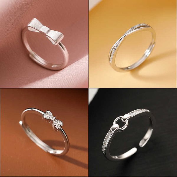 bowknot white fritillaria ring female summer fashion niche design light luxury index finger ring opening fashion, Silver
bowknot white fritillaria ring female summer fashion niche design light luxury index finger ring opening fashion, Silver