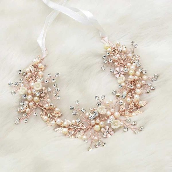tiaras handmade romantic rose gold hair band pearl ribbon wedding headbands bridal pageant head pieces for women tiaras jewelry z0220, White;golden
tiaras handmade romantic rose gold hair band pearl ribbon wedding headbands bridal pageant head pieces for women tiaras jewelry z0220, White;golden