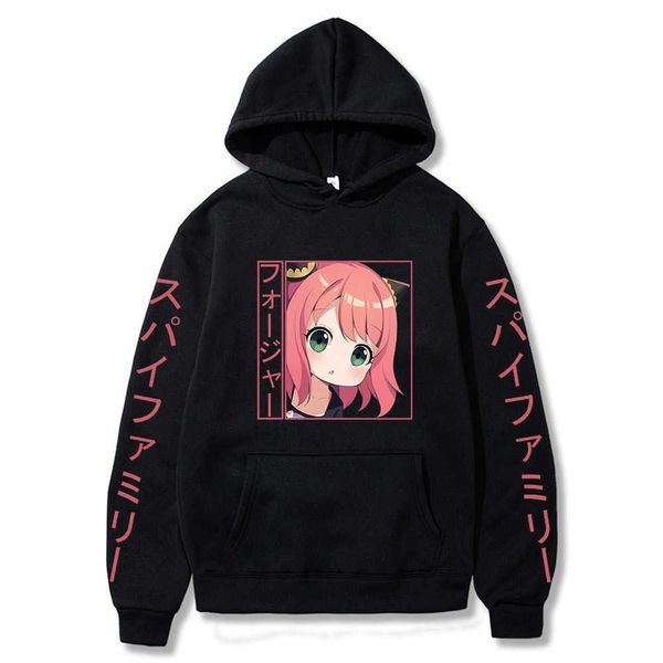 men's hoodies sweatshirts kawaii anime spy x family anya forgeri hoodie pullover casual sweatshirt for womanman z0221, Black
men's hoodies sweatshirts kawaii anime spy x family anya forgeri hoodie pullover casual sweatshirt for womanman z0221, Black