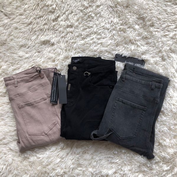 23ss men usa autumn winter zipper denim pants washed flexible patchwork jeans high street straight trousers 304, Black;brown
23ss men usa autumn winter zipper denim pants washed flexible patchwork jeans high street straight trousers 304, Black;brown