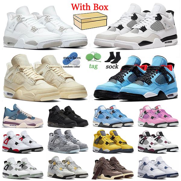 with box 4s sail basketball shoes jumpmans 4 high sneakers white oreo military black cactus jack black cat university blue pink kaws grey se
with box 4s sail basketball shoes jumpmans 4 high sneakers white oreo military black cactus jack black cat university blue pink kaws grey se