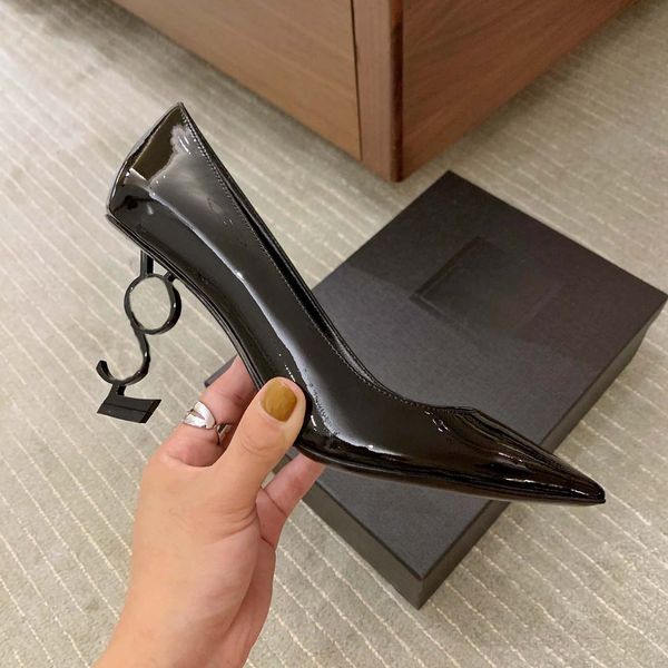 women dress shoes high heels pumps stiletto sandals pointed toe leopard patent leather designer party 8cm letter sole different color heels, Black
women dress shoes high heels pumps stiletto sandals pointed toe leopard patent leather designer party 8cm letter sole different color heels, Black