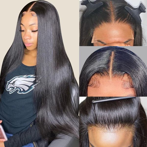straight human hair wigs lace front wig hd transparent preplucked brazilian 180% remy bone straight frontal for women, Black
straight human hair wigs lace front wig hd transparent preplucked brazilian 180% remy bone straight frontal for women, Black