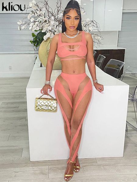 women s tracksuits kliou mesh patchwork two piece set women skinny hole sleeveless vest mid waist see through leggings high street attirewea, Gray
women s tracksuits kliou mesh patchwork two piece set women skinny hole sleeveless vest mid waist see through leggings high street attirewea, Gray