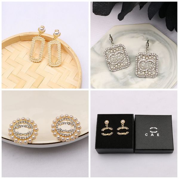18k gold plated designer earrings ear stud designers brand letters fashion women temperament crystal rhinestone earring wedding party jewerl, Golden;silver
18k gold plated designer earrings ear stud designers brand letters fashion women temperament crystal rhinestone earring wedding party jewerl, Golden;silver